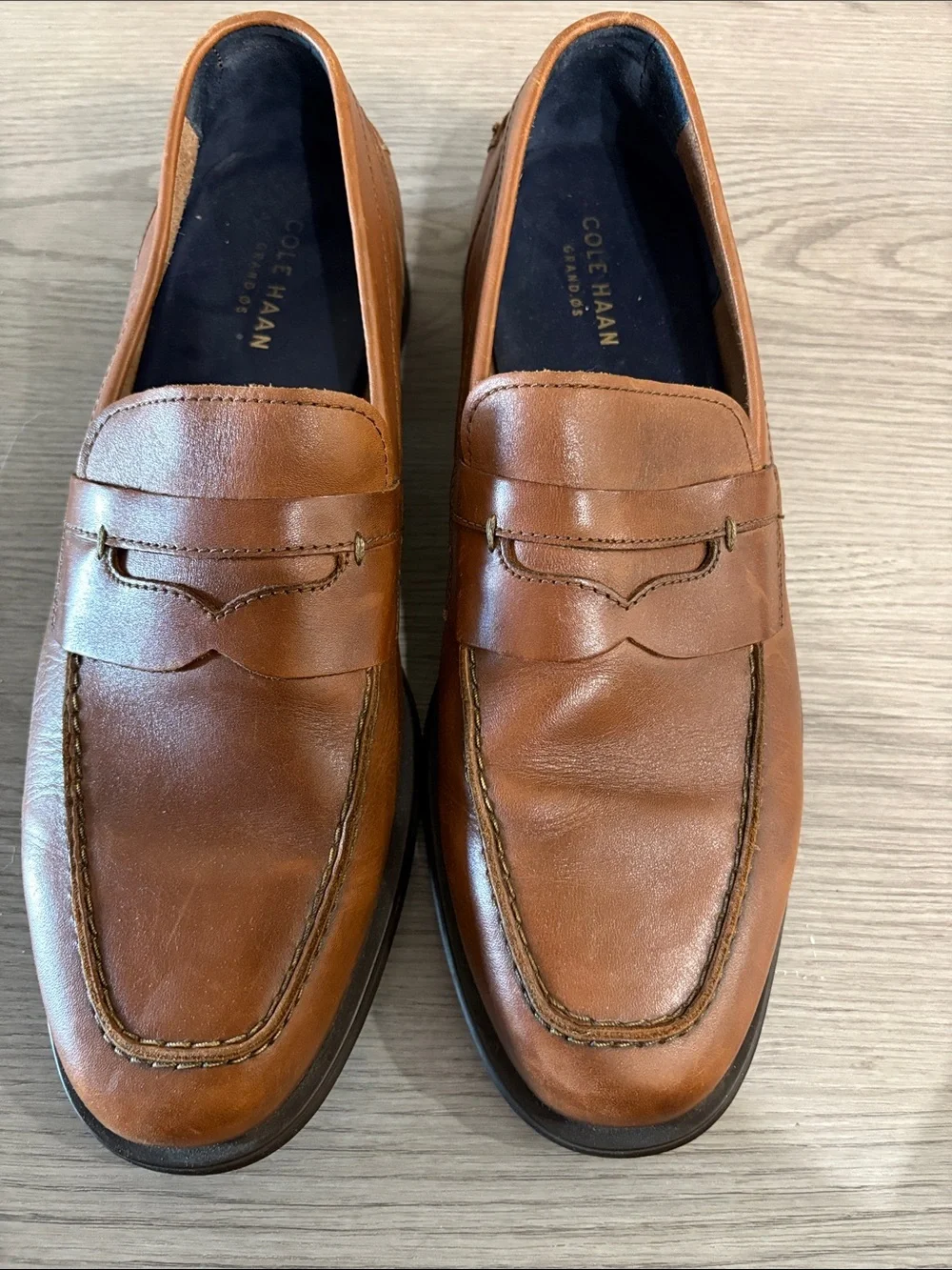 Cole Haan Men’s Tan Leather Penny Loafers